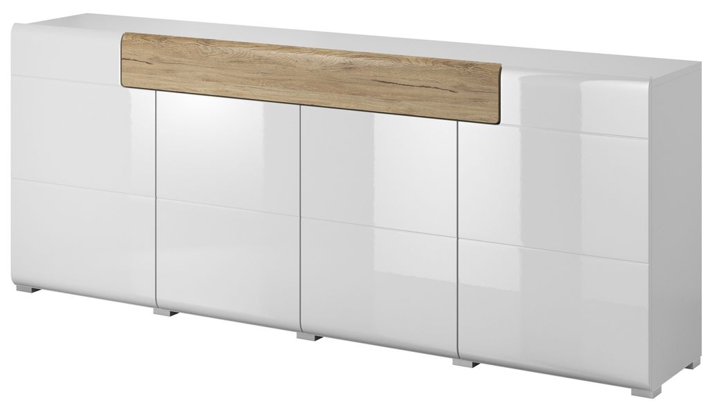 Komoda TOLEDO Szerokość 208 cm Biały laminat - san Zdjęcie produktu 