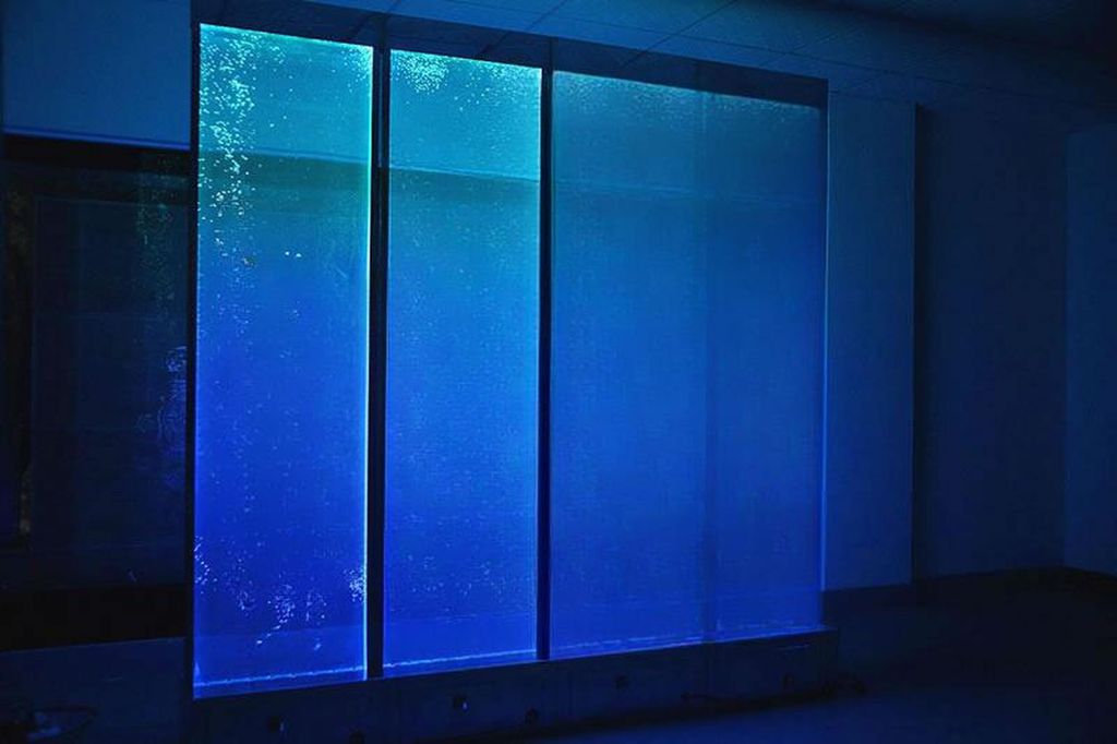 Moderne Trennwand Wasser Wände LED Wasserwand Beleuchtete Wand Säulen 120x240cm