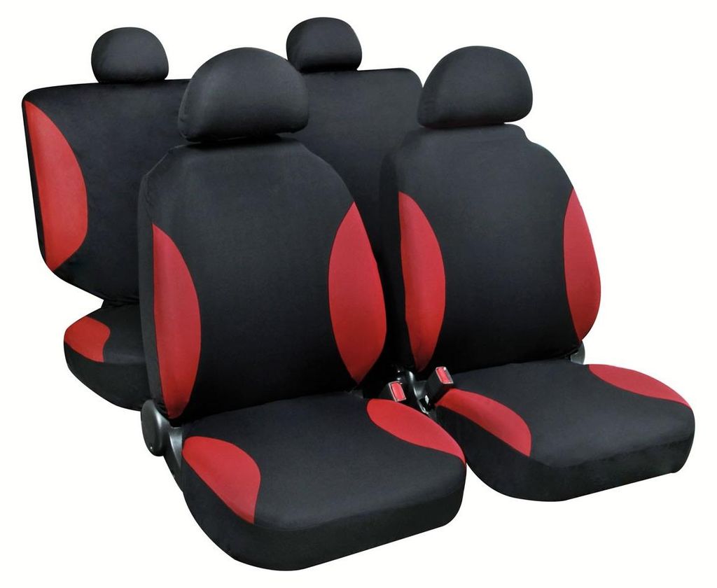 Palinuro Koordiniertes Innenfutter-Set für universellen Autoschutz Schwarz/Rot