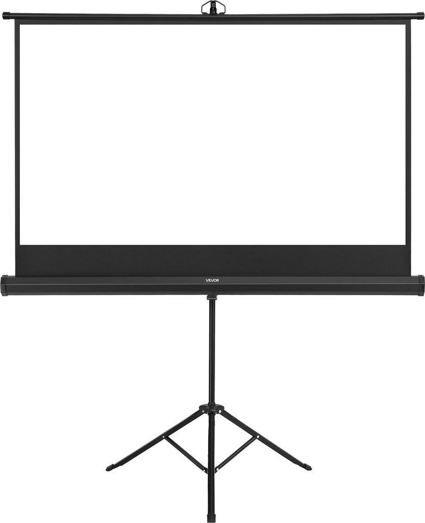 Tripod Projector Screen with Stand 60 Inch 160° Wide Angle 4K HD 16:9