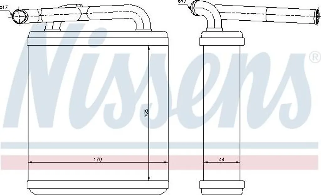 Radiateur habitacle Nissens 77611 haute résistance OE 9721143030 H100