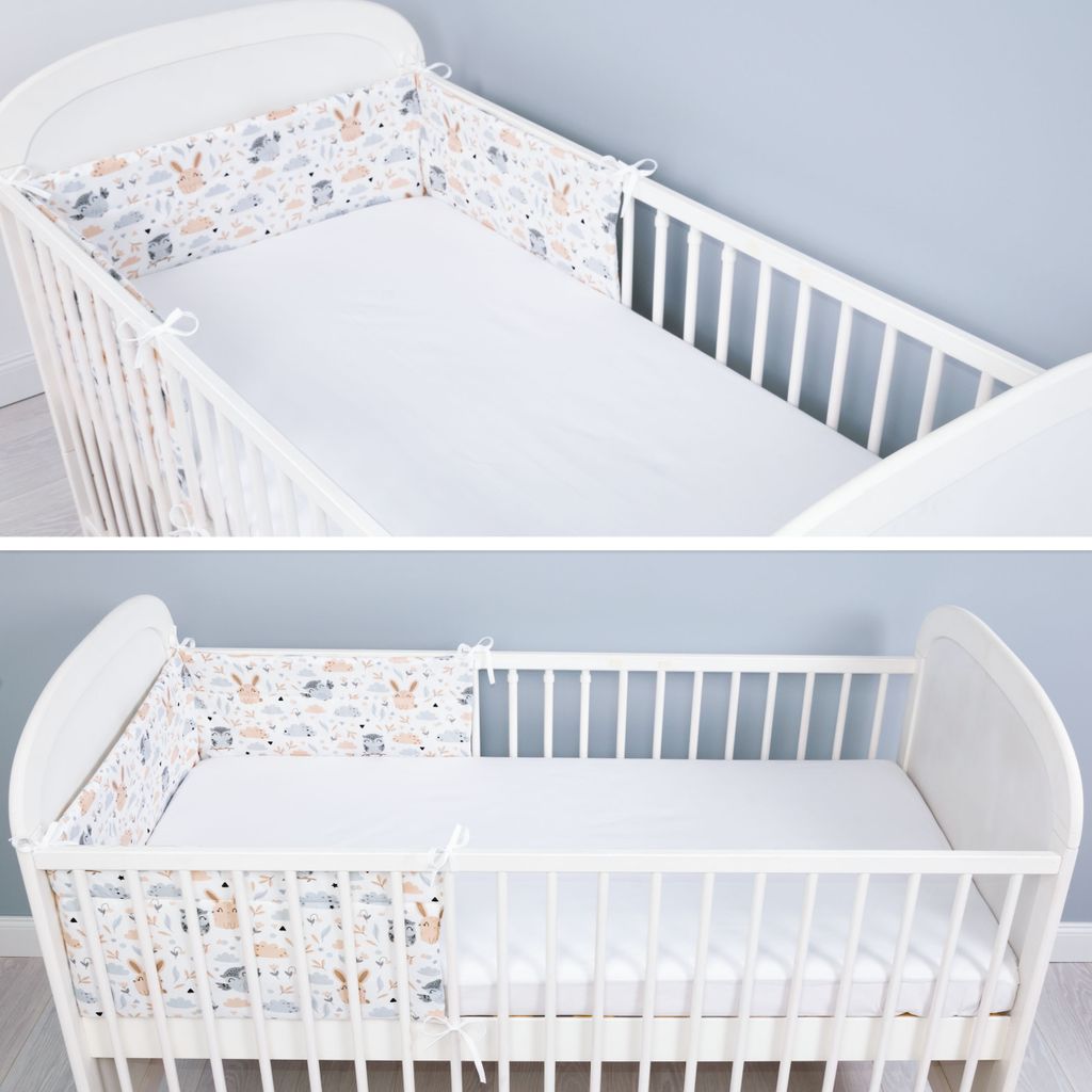 Amilian 180 cm Bettumrandung für Babybett - Beige Produktbild 6