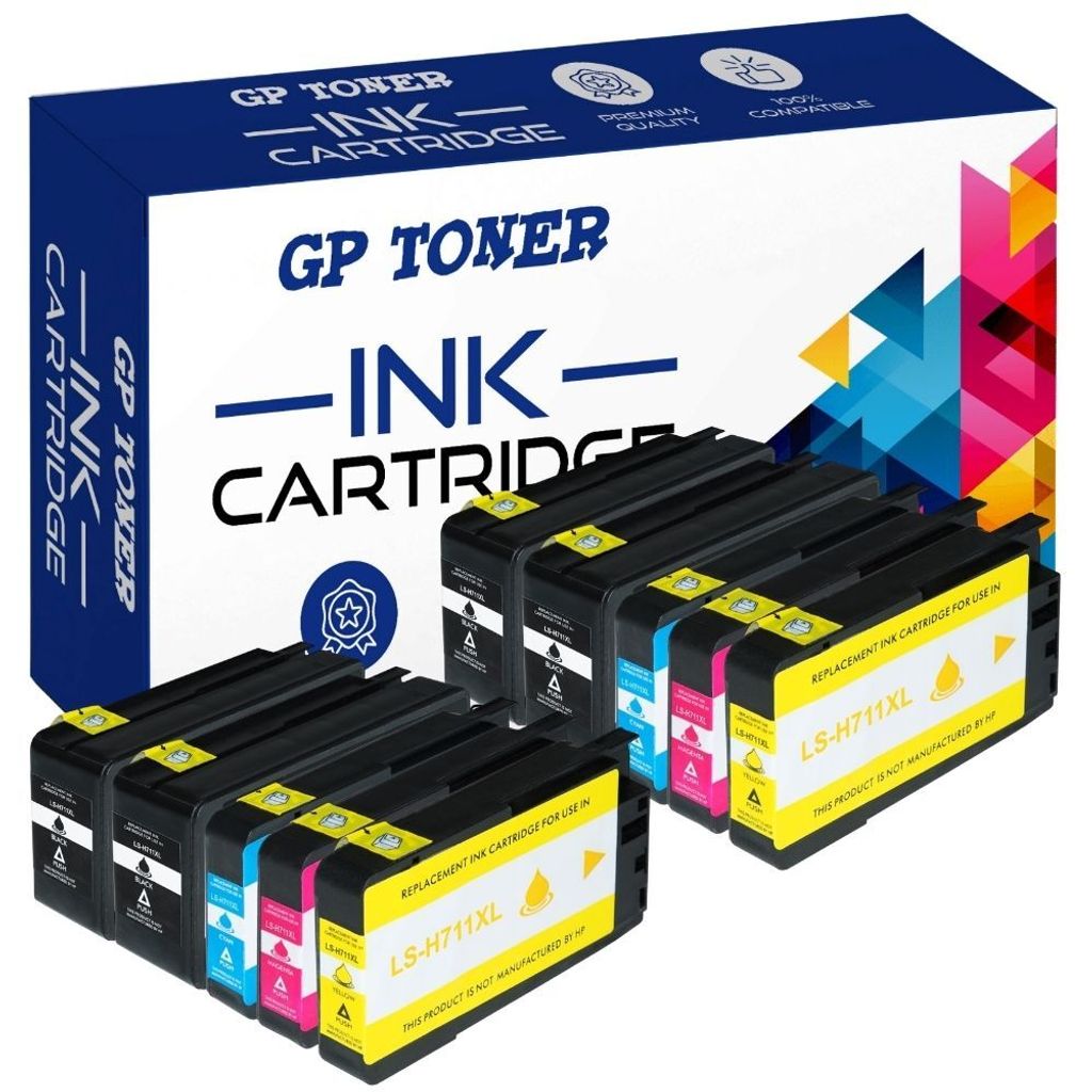 10X Tusze Do Drukarki Hp 711 Xl Designjet T120 T525 T530 Zdjęcie produktu 