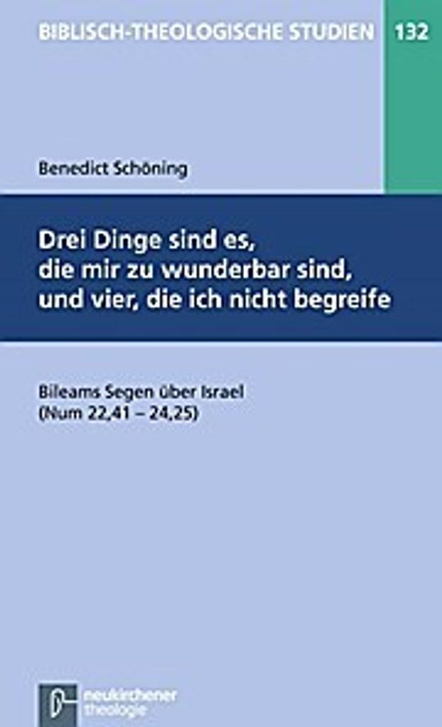Drei Dinge sind es, die mir zu wunderbar sind, und vier, die ich nicht begreife