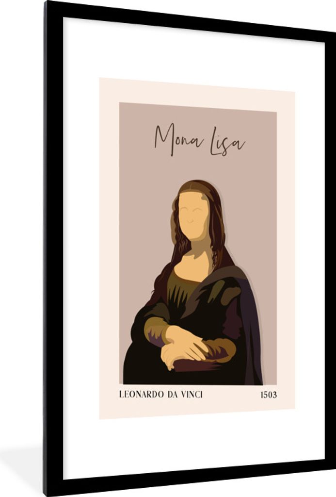 MuchoWow® Gerahmtes Poster Mona Lisa - Rosa - Alte Meister Produktbild 