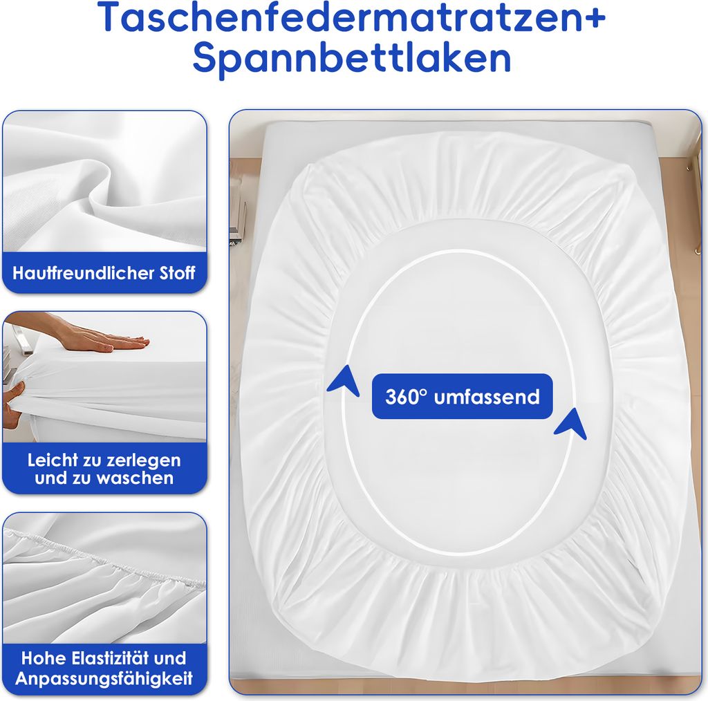 Aiibot Matratze 140x200 cm, orthopädische 7-Zonen Produktbild 8