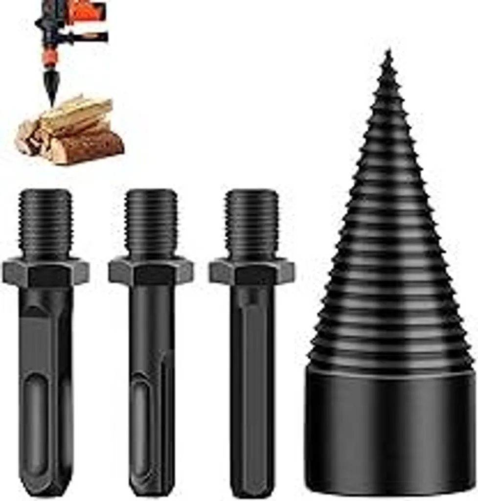 Punta conica per spaccalegna 32 mm? Spaccalegna Vite conica, vite conica con gambo quadrato/esagonale/rotondo, per avvitatore elettrico - punta conica
