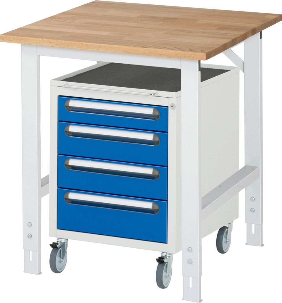 Rau Arbeitstisch Tom höhenverstellbar KM10, B750xT800xH760-1080mm, B-Platte-25mm