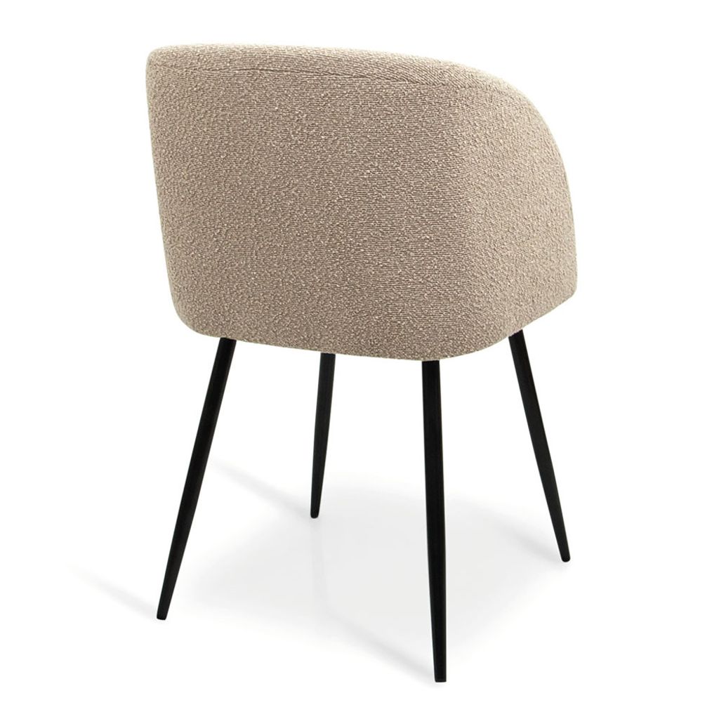 Milton & Oldbrook Bouclé Esszimmerstuhl Budapest Taupe - Produktbild 5