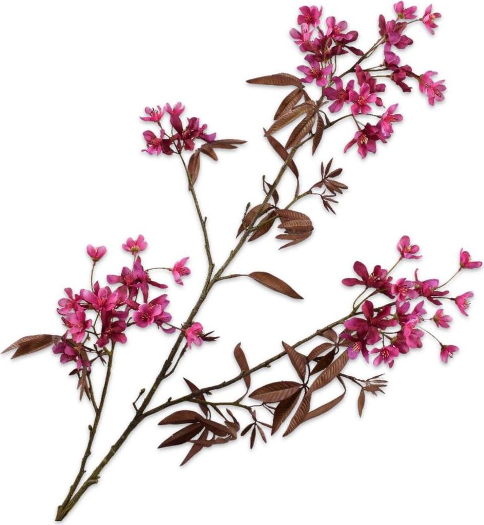 Silk-ka Kunstblume - Seidenblume Blütenzweig Lila-Rosa 108cm