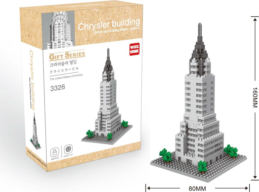 Chrysler Building New York Wahrzeichen Modell LNO Micro-Bricks Bausteine