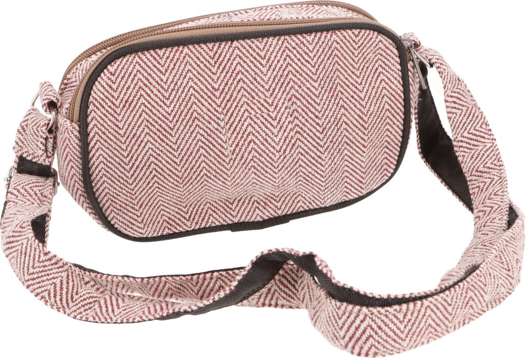 Kleine Hanf Schultertasche, Natürliche Nepal Tasche - Modell 4, Uni - Erwachsene, Creme-weiß, Baumwolle,Hanf,Hanf, 13*20*5 cm, Alternative Umhän...