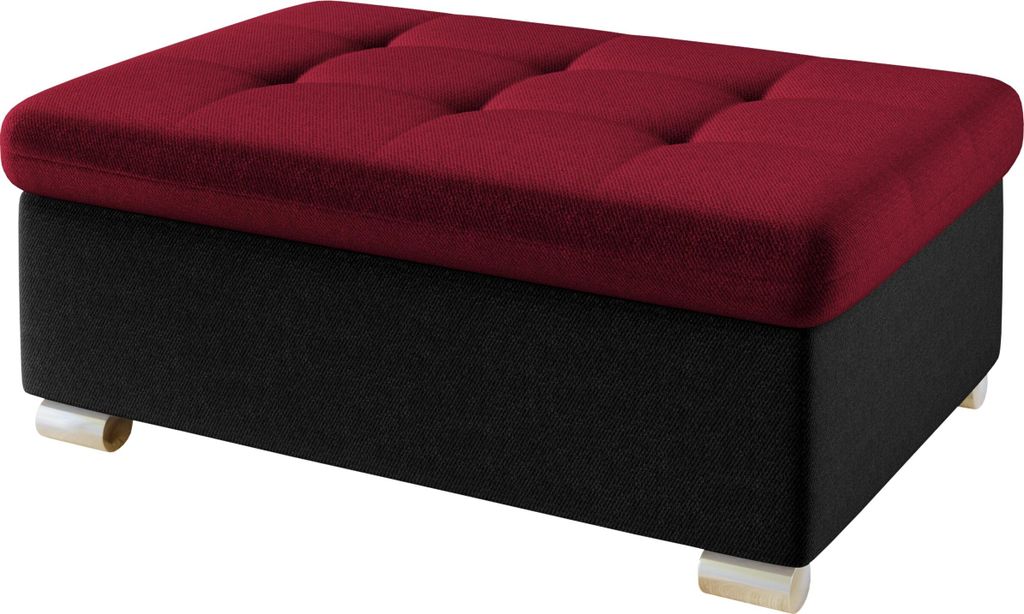 MIRJAN24 Polsterhocker Niko Groß, Stilvoll Sitzhocker vom Hersteller, Moderne Hocker (Farbe: Kronos 07 + Kronos 02)