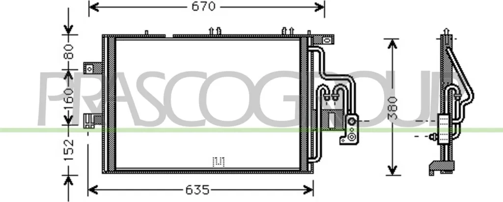Condenseur de climatisation OE 1850072 pour Opel Combo et Corsa C X01