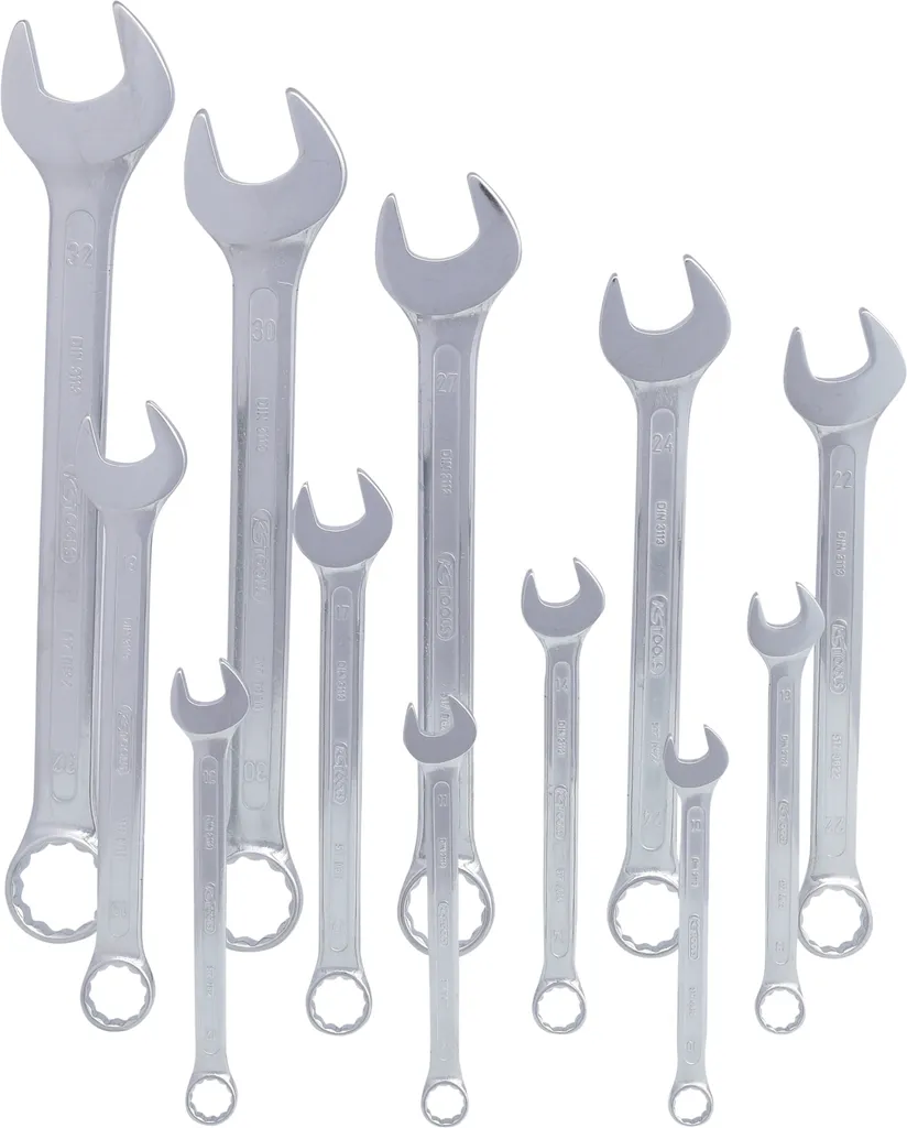 KS TOOLS 517.0085 Jeu de 12 clés mixtes coudées professionnelles 10-32mm
