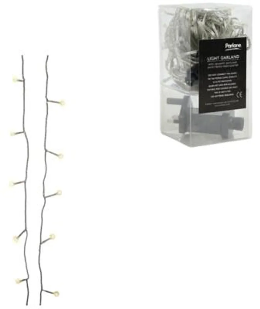 Guirlande lumineuse grande longueur 11m avec 100 LED blanches pack de 6