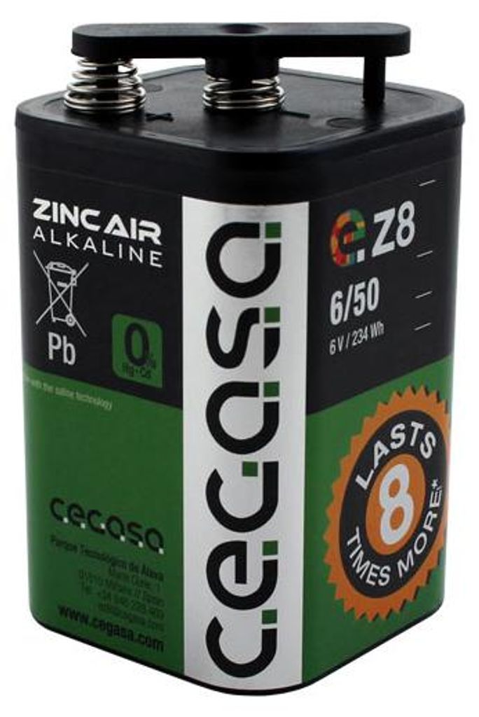 Cegasa Zink-Luft Alkaline Batterie 6V/45Ah Produktbild 