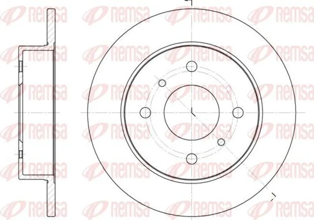 Disque de frein REMSA 6200.00 OE 4320699J00 pour Fiat 500 et Almera