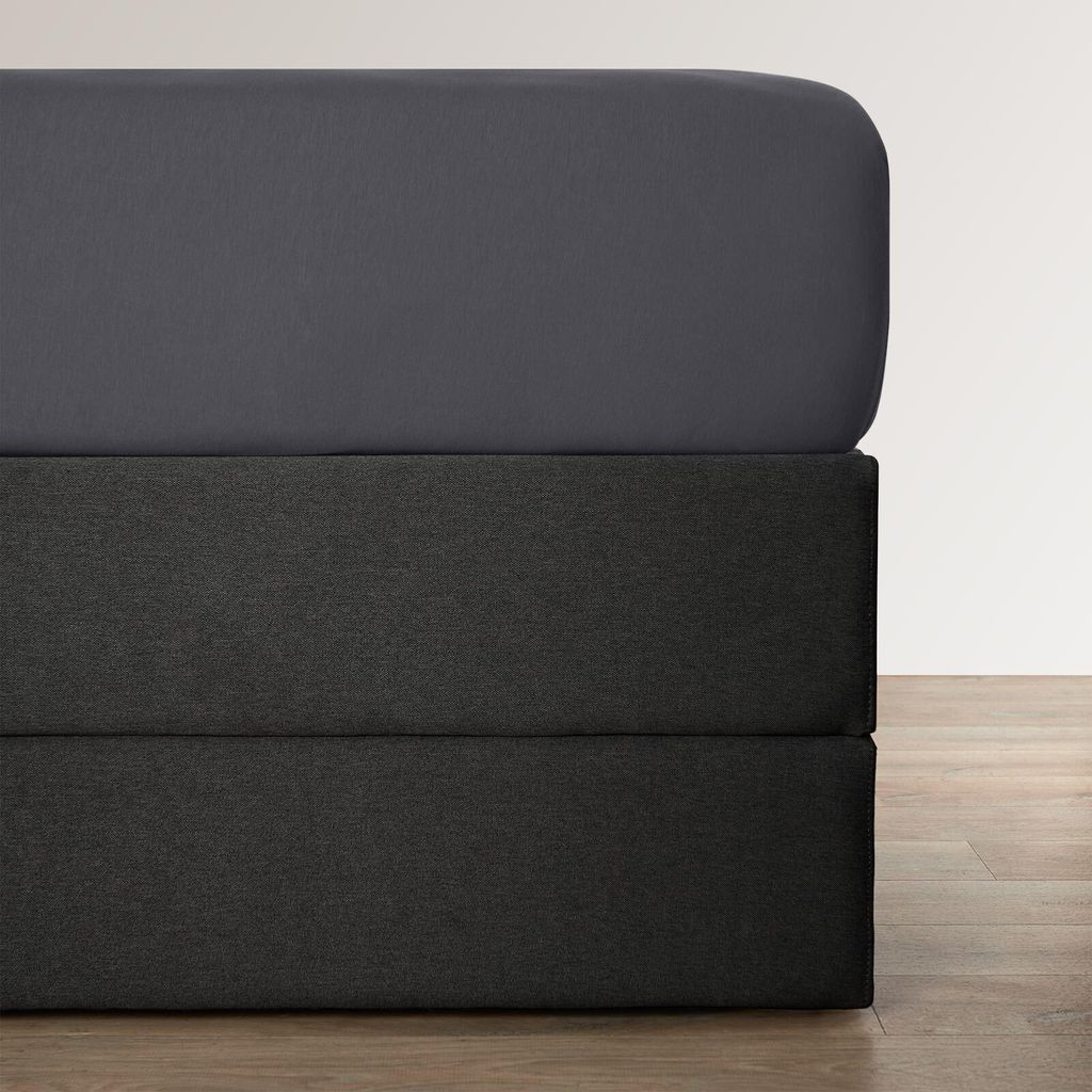 Bettwaren-Shop Jersey-Elasthan Boxspring Spannbettlaken Multi-Stretch für hohe Matratzen 180x200 - 200x220 cm anthrazit