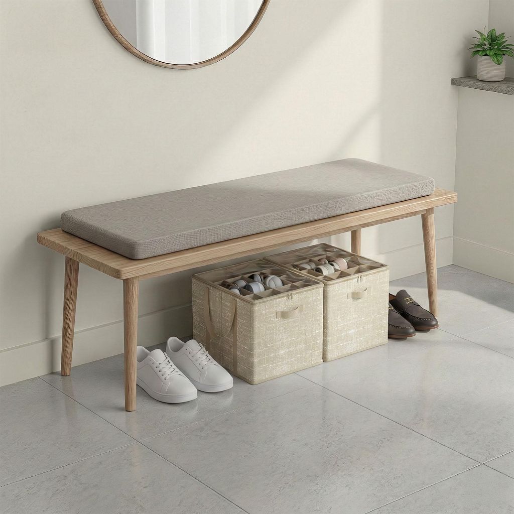 SONGMICS Schuh-Organizer, 2er Set, für bis zu 16 Paar Schuhe, Schuhaufbewahrung, Griffe, transparenter Deckel, beige