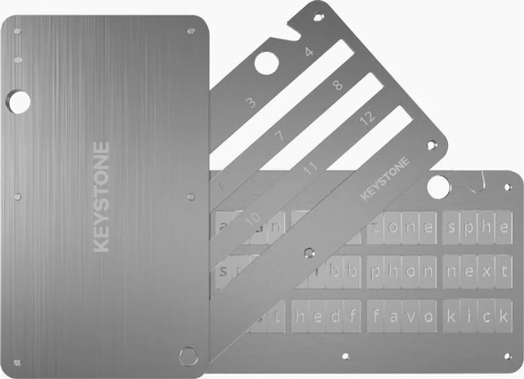 Sécuriser Phrase de Secours Crypto avec Keystone Tablet Acier 24 Mots