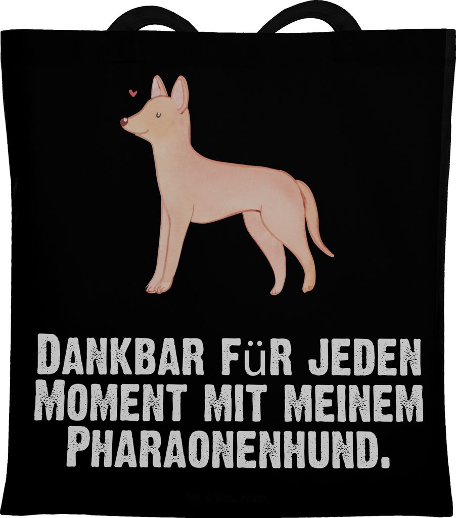 Mr. & Mrs. Panda Tote Bag Pharaonenhund Moment - Schwarz - Geschenk, Tasche, Jutebeutel, Laptoptasche, Shopping, Schultasche, Pharaoh Hound, Kelb T...