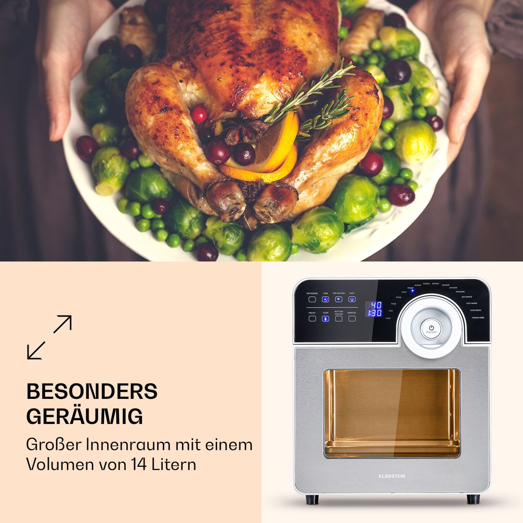 Klarstein AeroVital Cube Chef Heißluftfritteuse - 1700 W Produktbild 2