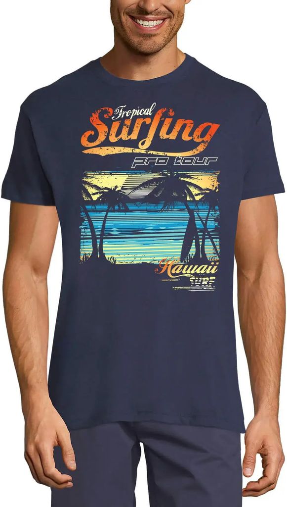 Herren Grafik T-Shirt Tropisches Surfen - hawaii sport – Tropical Surfing - Hawaii Sport – Öko-Verantwortlich Vintage Jahrgang Kurzarm Lustige...