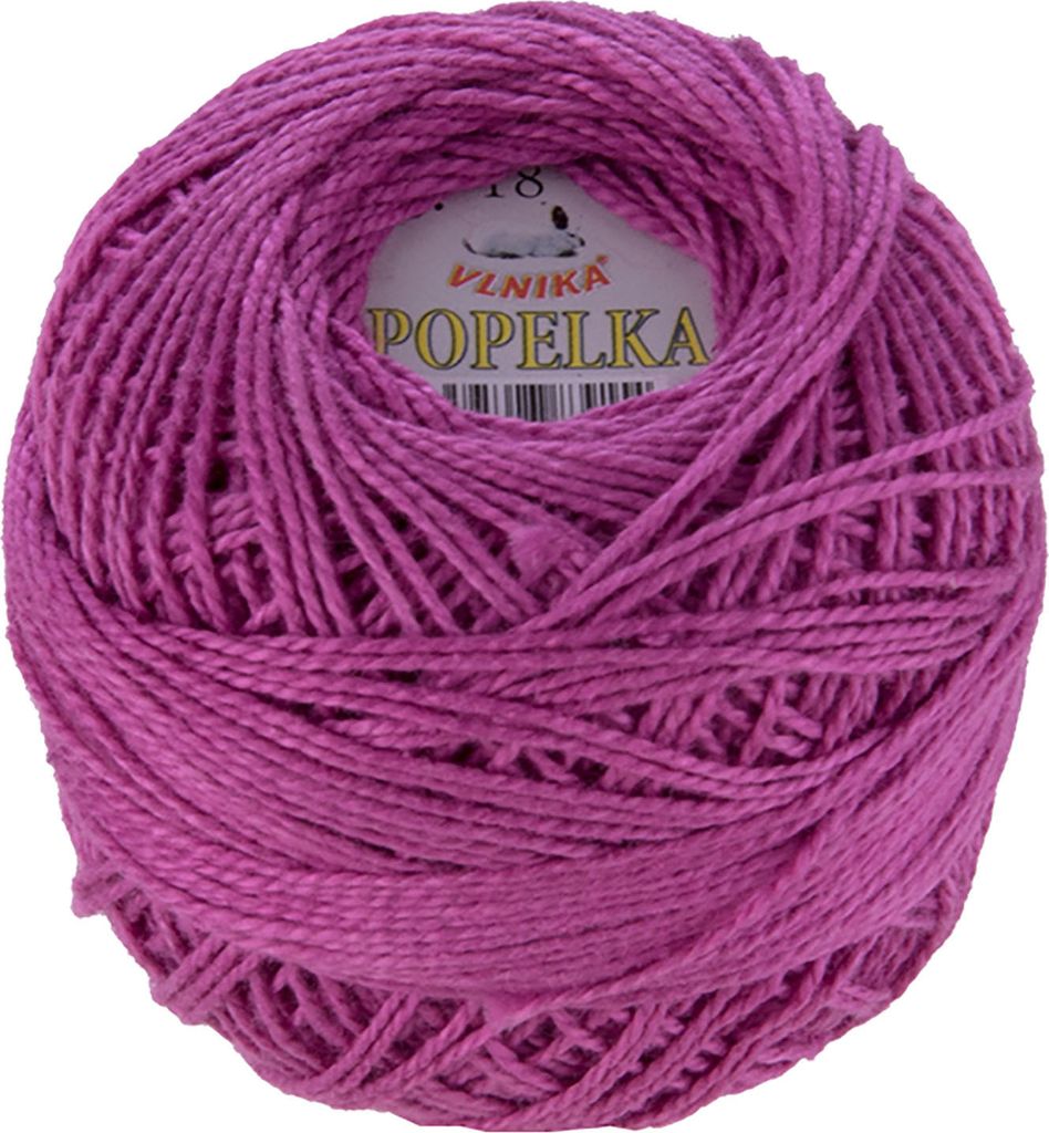 10g Stickgarn / Häkelgarn Popelka 85m 100% Baumwolle Filethäkeln Sticken Häkeln Farbwahl, Farbe:fuchsia