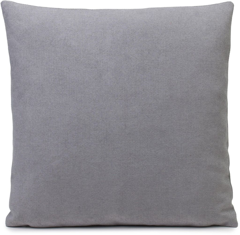 Kissenhülle - 50 x 50 cm - Silbergrau - Polyester - mit Reißverschluss