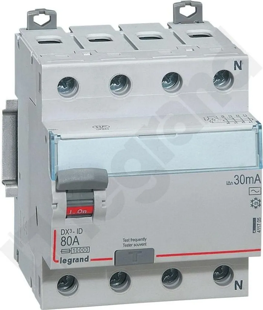 Disjoncteur différentiel 80A 4 pôles DX3 P304 type AC 30MA Legrand