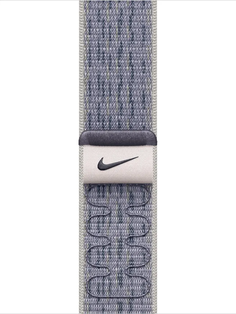 Cinturino Sportivo Apple Watch Nike MXTX3ZM/A Nylon Blu Grigio 42mm