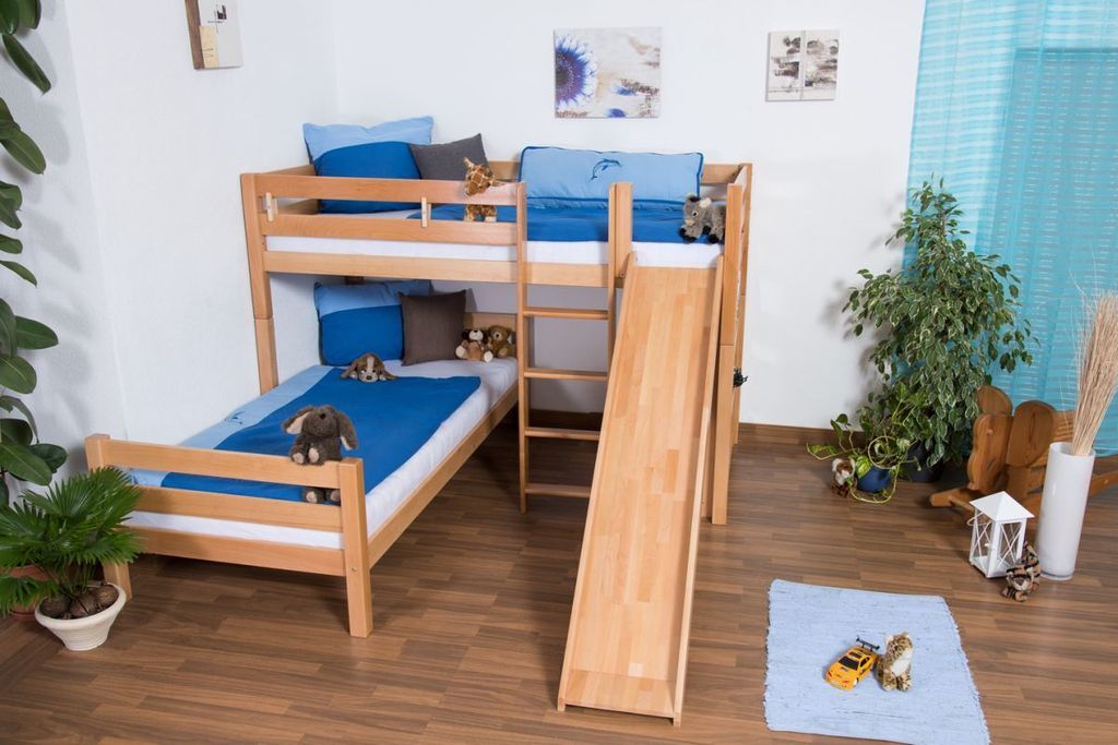 Kinderhochbett mit Rutsche