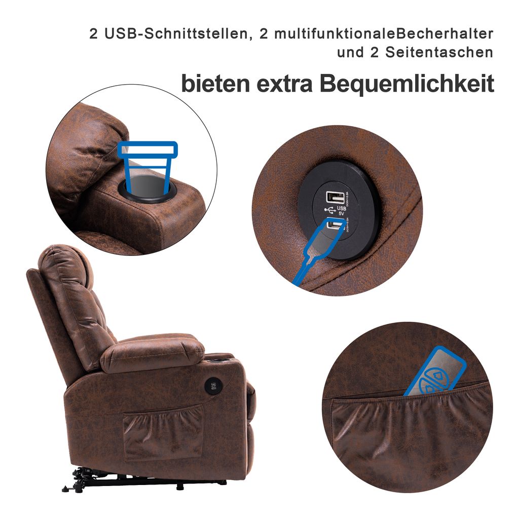 M MCombo Fernsehsessel mit Aufstehhilfe Elektrisch, Sessel Produktbild 8