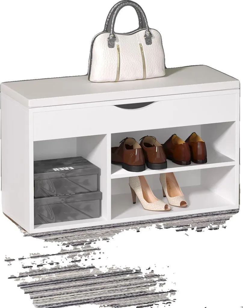 Meuble à chaussures robuste 120 kg en bois mélaminé avec assise douce