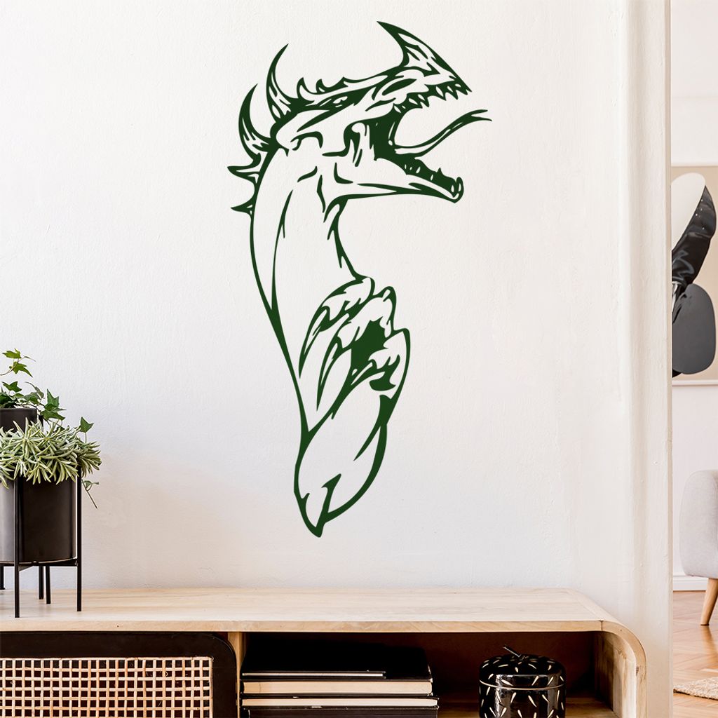 Drachen Klaue Wandtattoo in 6 Größen - Wandaufkleber Wall Sticker - Dekoration, Küche, Wohnzimmer, Schlafzimmer, Badezimmer