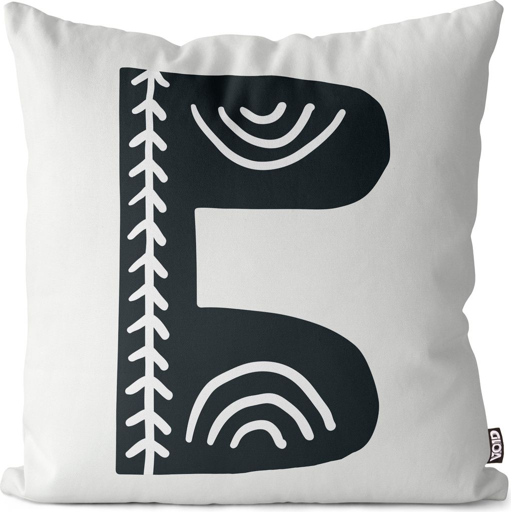 VOID B Buchstaben Natur Kissenbezug Kissenhülle Sofakissen Kissen Deko Outdoor-Kissen Dekokissen
