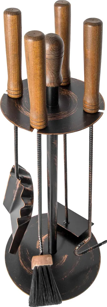 Set Cheminée 5 Pièces Cuivre Patiné : Solution Propre et Déco pour le Feu - 2