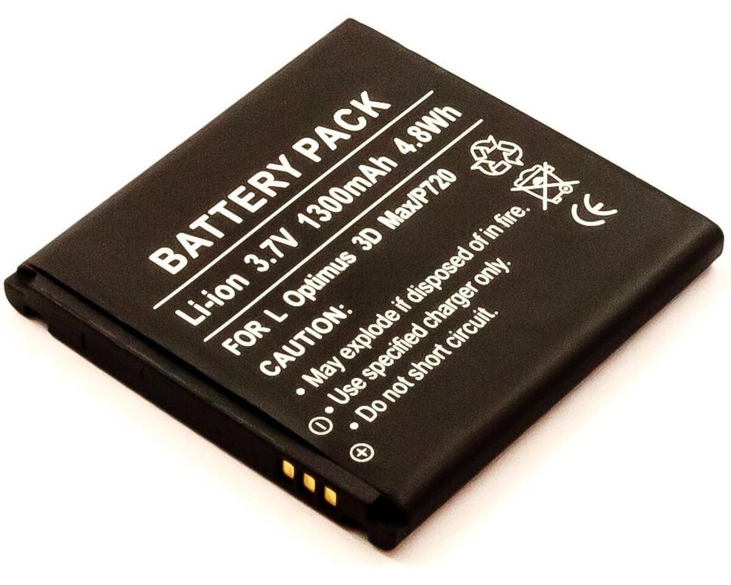 Akku für LG Electronics Optimus 3D Max Li-Ion 3,7 Volt 1300 Produktbild 