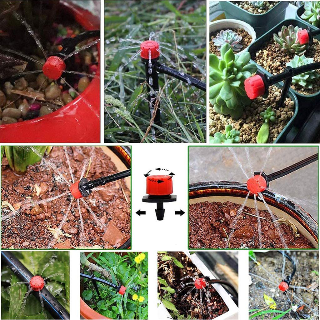 Automatisches Bewässerungssystem Pflanzenbewässerung Wasserspender mit  Timer & 8 Tropfpfeile set, Pumpe Tropfbewässerung Kit für Urlaubspflanzen