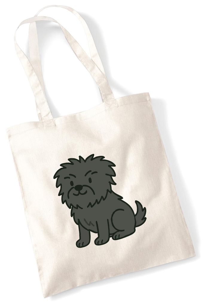 Huuraa Jutebeutel Affenpinscher Comic Affi 10 Liter Natural Baumwolle Tasche Geschenkidee