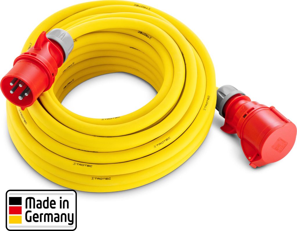 TROTEC Profi-Verlängerungskabel 20 m / 400 V / 2,5 mm² (CEE 16 A) - Germany