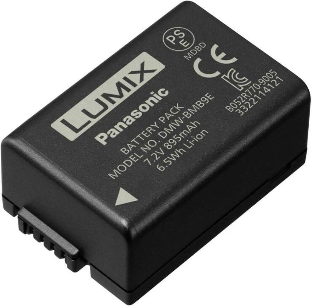 DMW-BMB9E Panasonic Batteria Li-Ion 895mAh - Specifiche e Performance