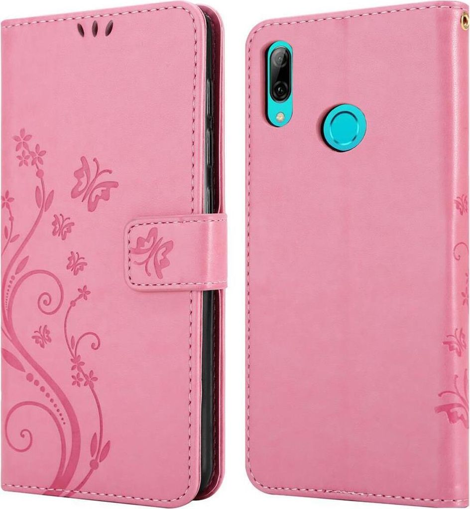 Cadorabo Cover Bicolore Per Honor 10 Lite / Huawei P Smart 2019 - Silicone TPU E Retro In Vetro Temperato (Rosa E Blu)