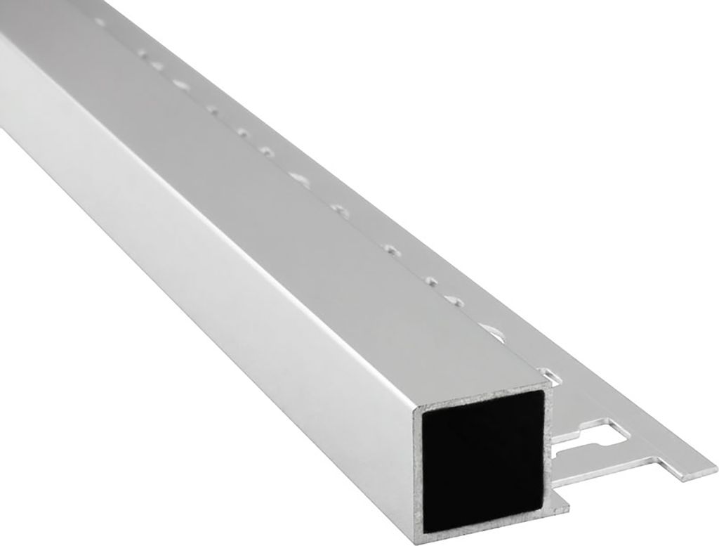 Alu Vierkant Quadrat Profil Fliesenschiene Fliesenprofi L270cm H12mm poliert