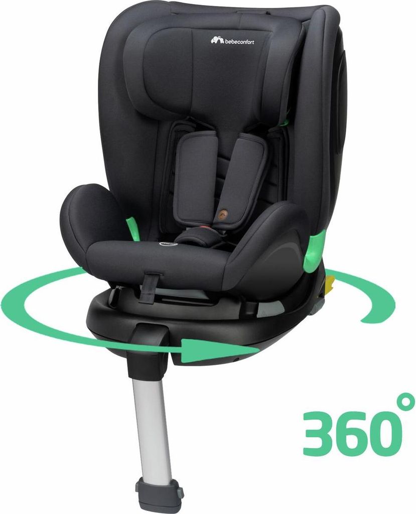 Bebeconfort Atlas 360 i-Size, ISOFIX Autositz 360 Drehbar, 0–12 Jahre, 10 Kopfstützenpositionen, 4 Liegepositionen,Seitenaufprallschutz, Mineral...