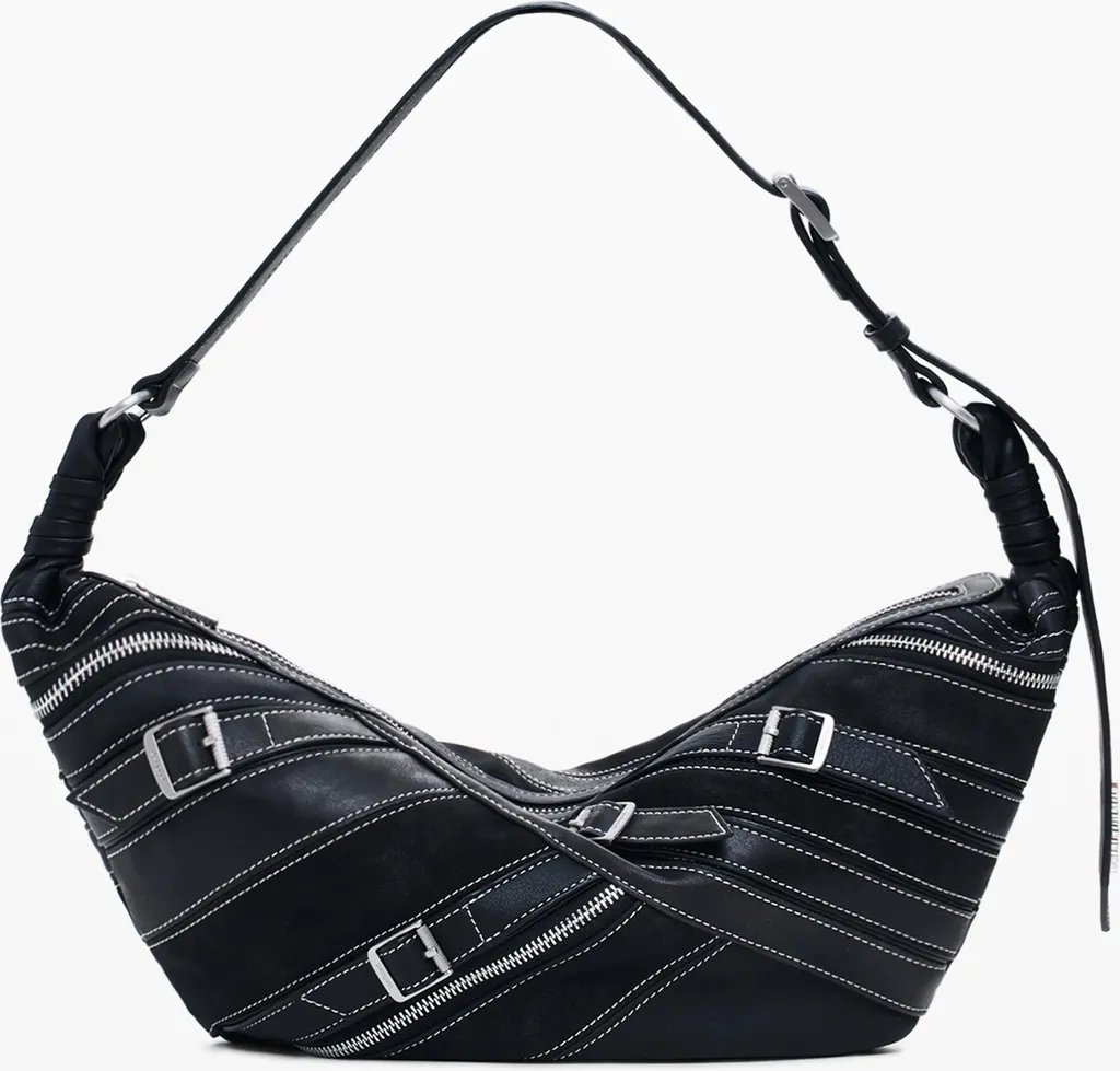 Sac bandoulière noir Fibonacci pour femme : finissez-en avec les sacs ternes