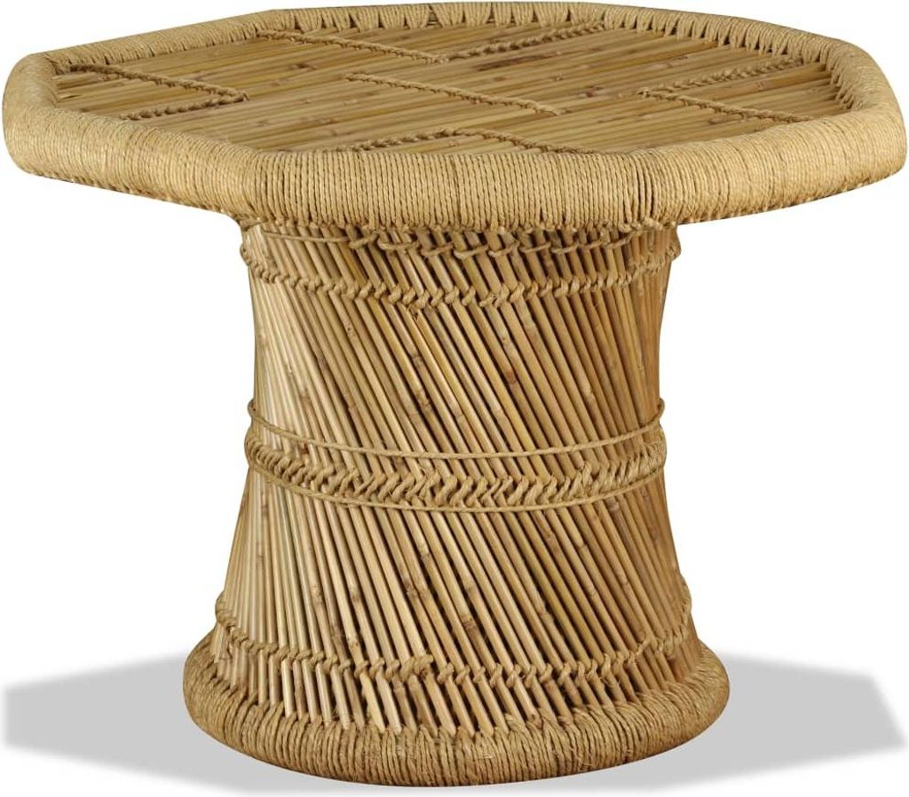 vidaXL Couchtisch Bambus Achteckig 60x60x45 cm