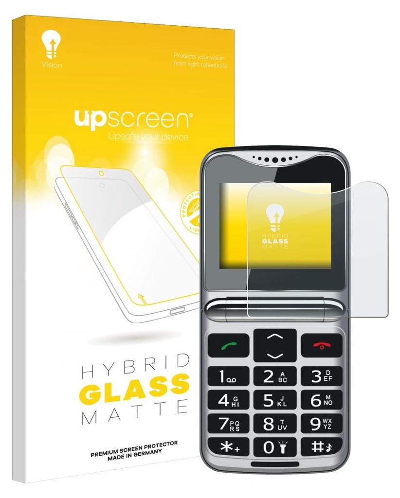 upscreen Entspiegelungs Schutzglas für bea-fon Fold 10 LTE Schutzfolie Panzer Folie Glas Display Schutz matt