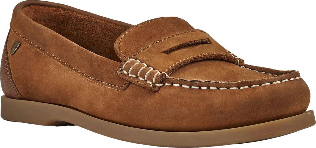 Moretta - "Forli" Deckschuhe für Damen, Leder ER2245 (40,5 EU) (Hellbraun)